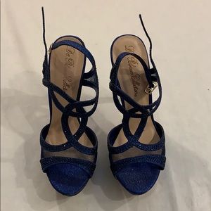 Sparkly blue heels